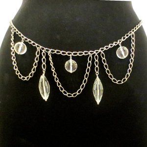 Body Chain - Belt - Crystal Quartz and Glass